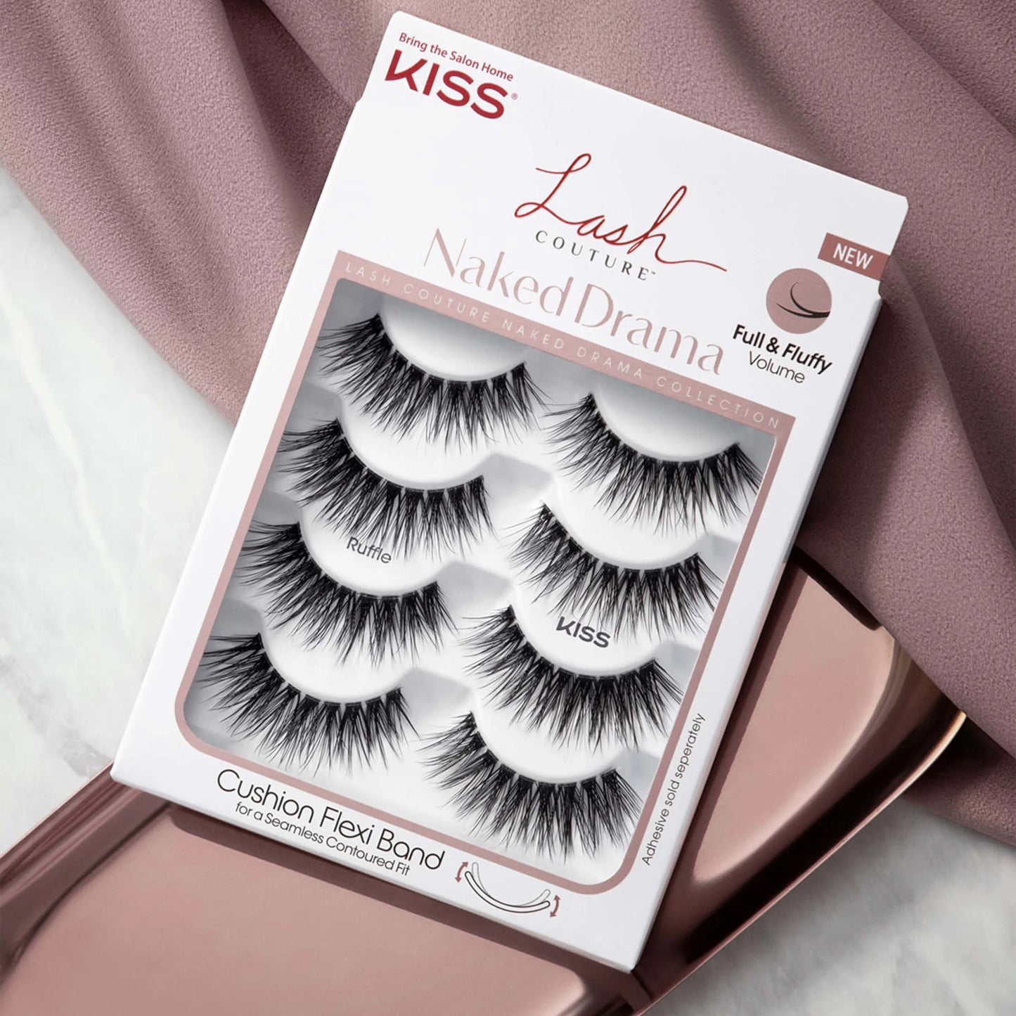 Lash Couture Naked Drama False Eyelashes Multipack - Style 'Ruffle', 4 Pairs (2 Pack)