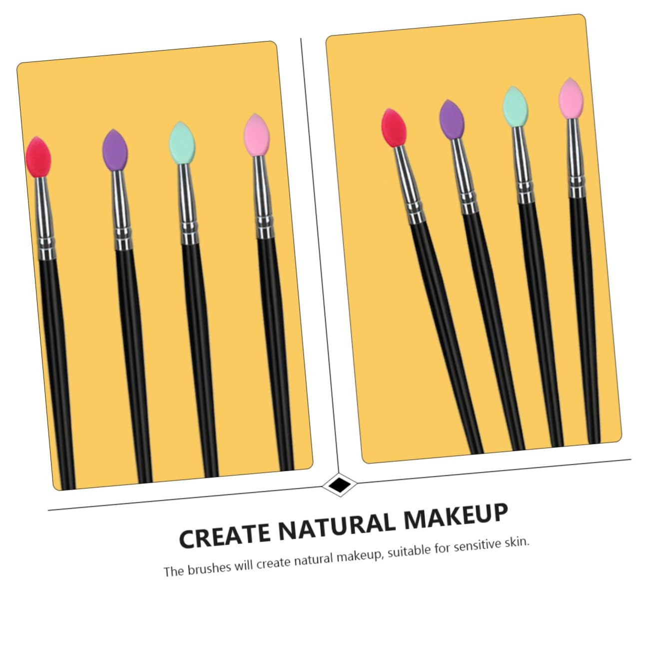 5Pcs Makeup Kit Women Cosmetics Face Beauty Tools Set Eye Face Makeup Brushes Plastic Handle Makeup Tools for Purpose