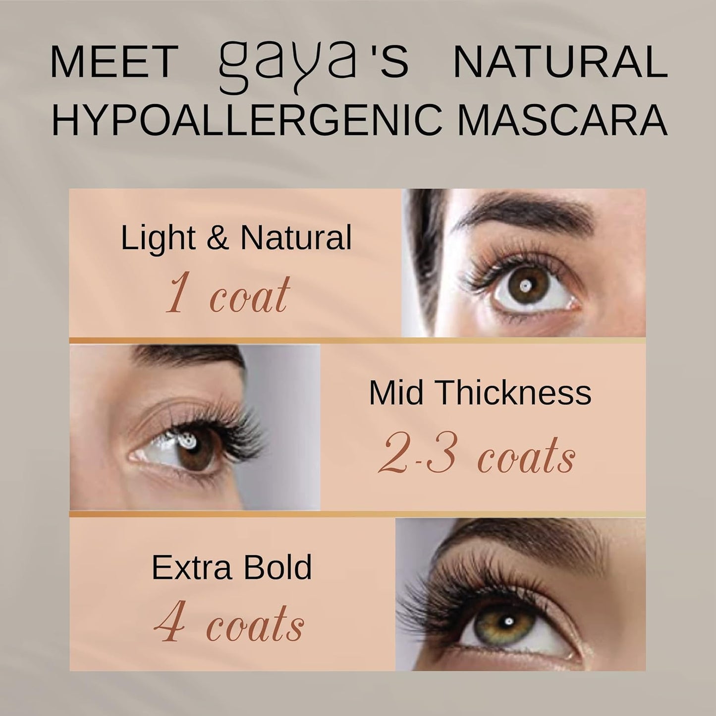 Vegan Black Mascara for Sensitive Eyes, Natural Hypoallergenic Mascara, Buildable Lengthening and Volumizing for Natural Looking, Cruelty Free, Ophthalmologist Tested- by