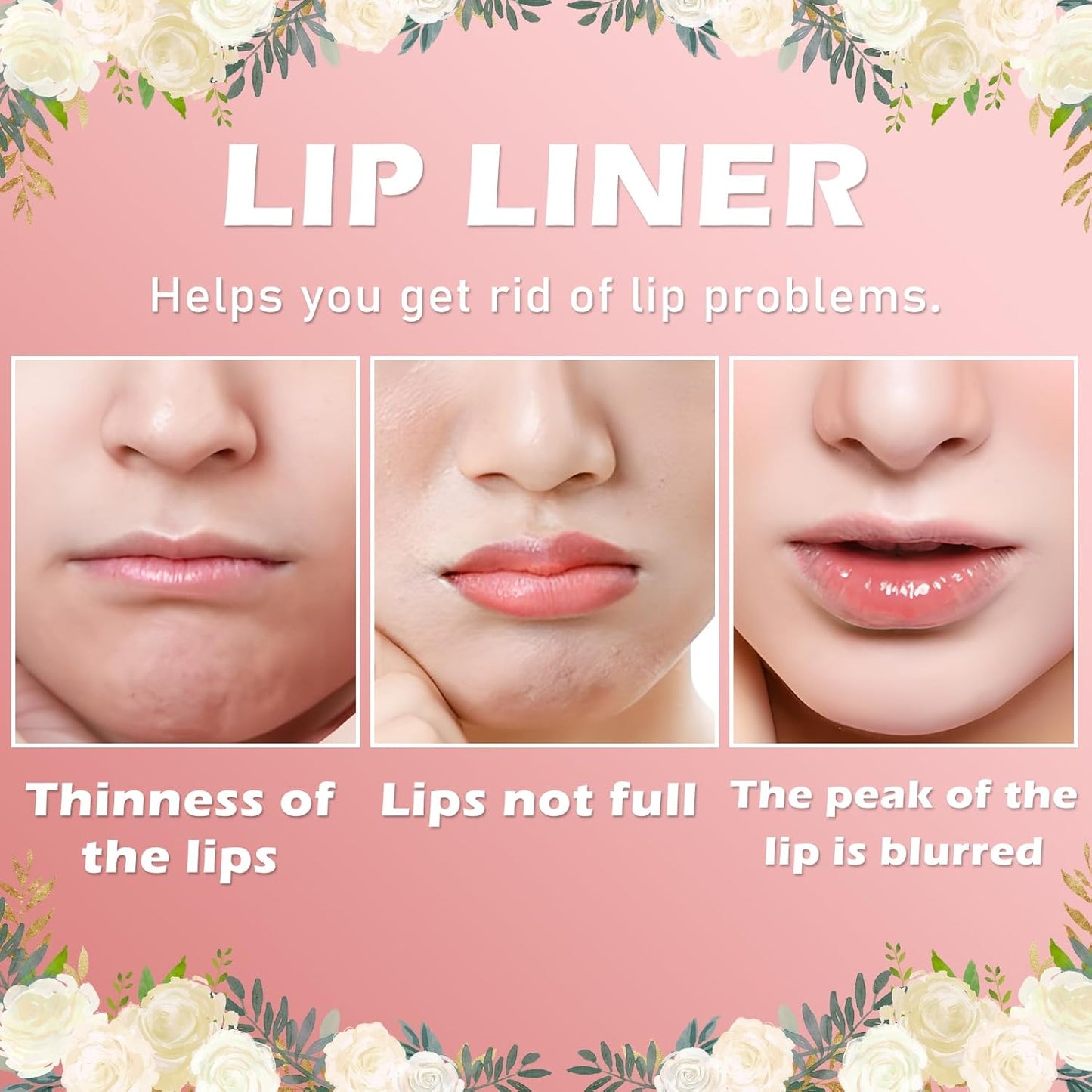 Brown Lip Liner, Long Lasting Lip Liner Pencil, Rich Lip Makeup Colors Highly Pigmented Lip Liners, Smooth Application Lipliner Lip Pencil