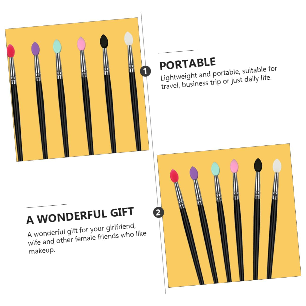 5Pcs Makeup Kit Women Cosmetics Face Beauty Tools Set Eye Face Makeup Brushes Plastic Handle Makeup Tools for Purpose