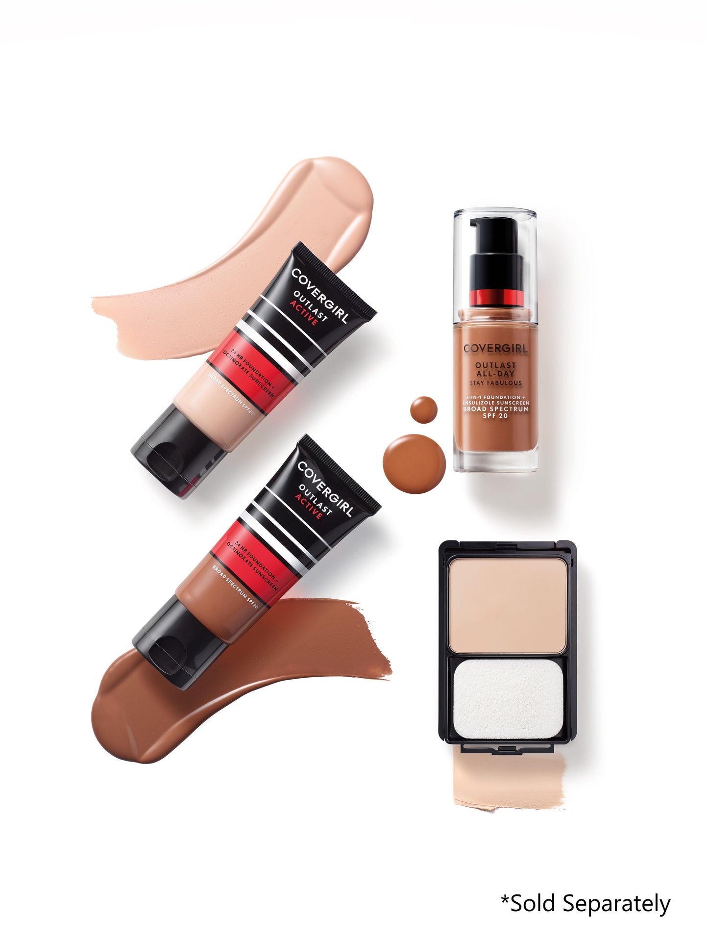 Outlast All-Day Ultimate Finish 3-In-1 Foundation, 450 Creamy Beige, 0.4 Oz, Liquid Foundation, Foundation with SPF, Lightweight Foundation, Cruelty-Free Foundation