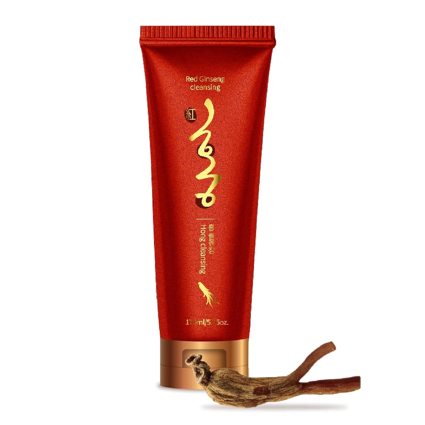 Korean Red Ginseng Foam Cleanser 170Ml Deep Clean & Moisture Daily Cleanser Foam 20,000PPM RED Ginseng & Hibiscus & Pearl Extract Daily Skin Care