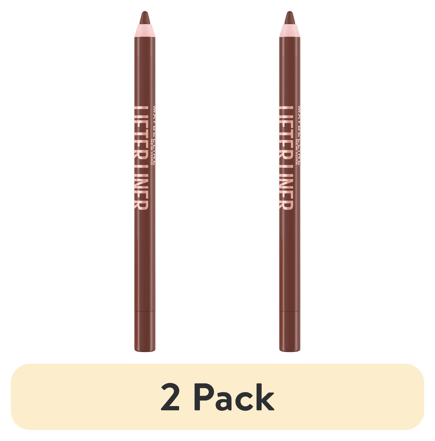(2 Pack)  Lifter Liner Lip Liner Makeup with Hyaluronic Acid, Cross the Line, 0.04 Oz