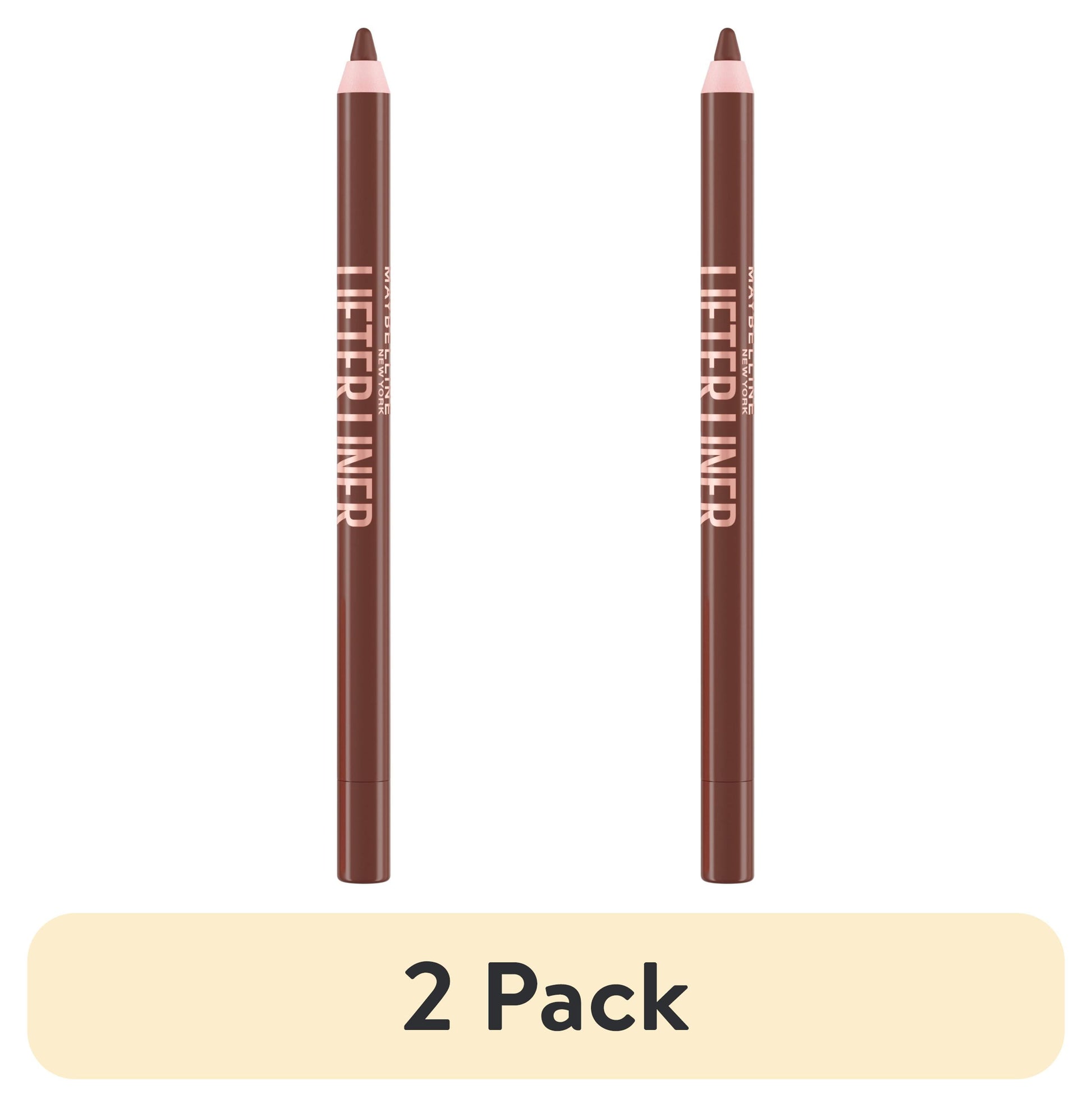 (2 Pack)  Lifter Liner Lip Liner Makeup with Hyaluronic Acid, Cross the Line, 0.04 Oz