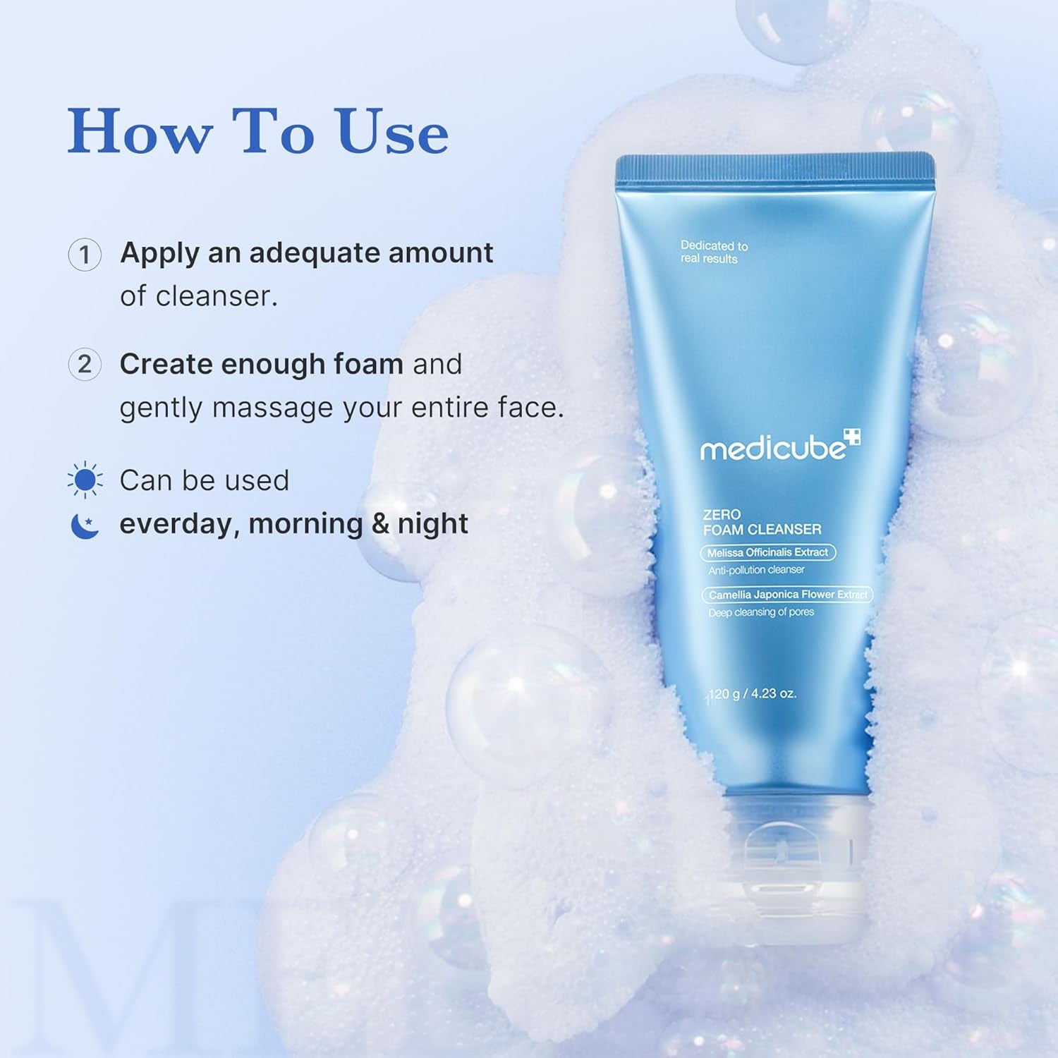 Revitalize Your Skin with Medicube Zero Foam Cleanser | Gentle Daily Cleanser for Sensitive Skin | Control Sebum, Hydrate, and Minimize Pores | 4.23 Oz Korean Skincare Essential