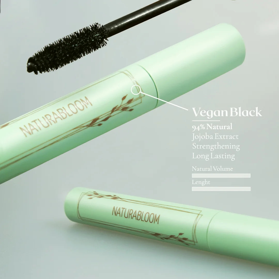 Elevate Your Eye Game with Our Nourishing Natural Vegan Black Mascara - Extra Volume & Length for Stunning Lashes - Hypoallergenic, Smudge-Proof & Long-Lasting - Organic & Cruelty-Free - Made in Italy (9.5ml)