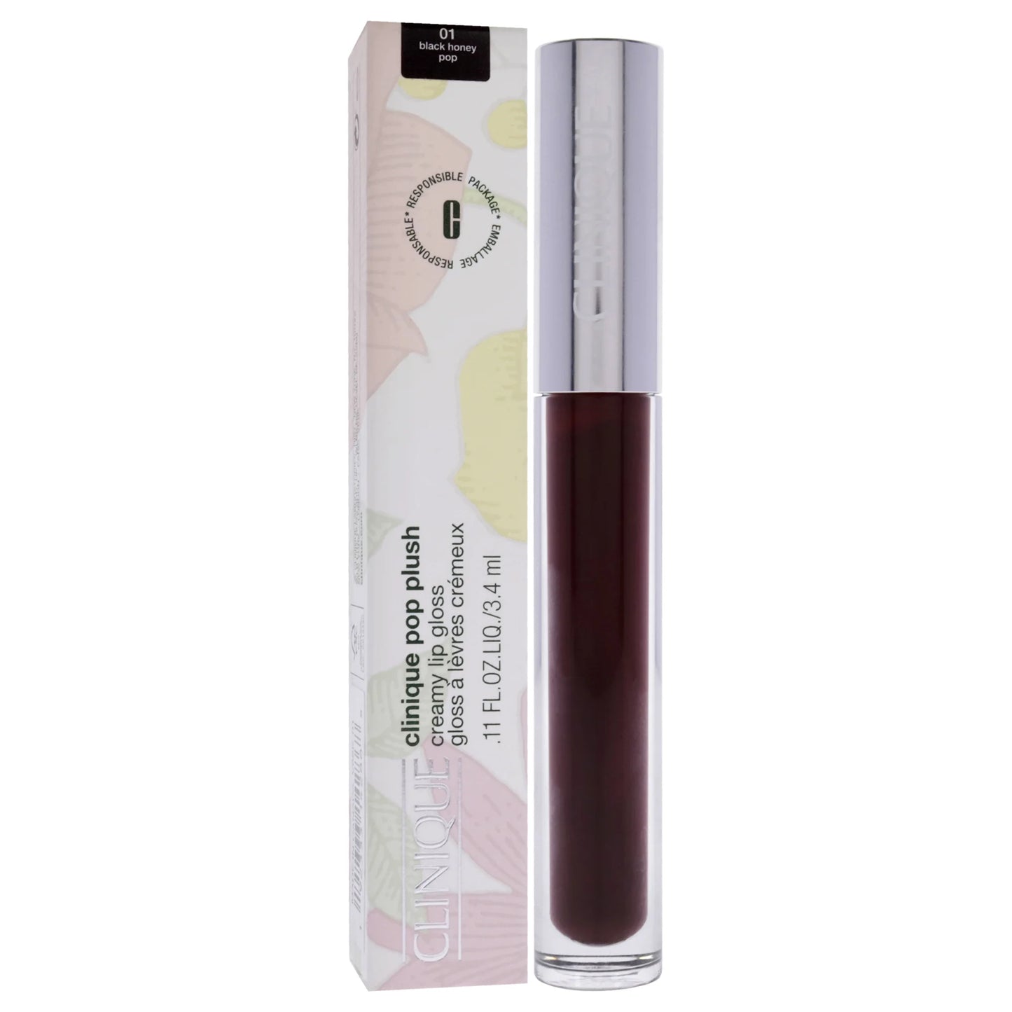Pop Plush Creamy Lip Gloss in Black Honey, 0.11 oz