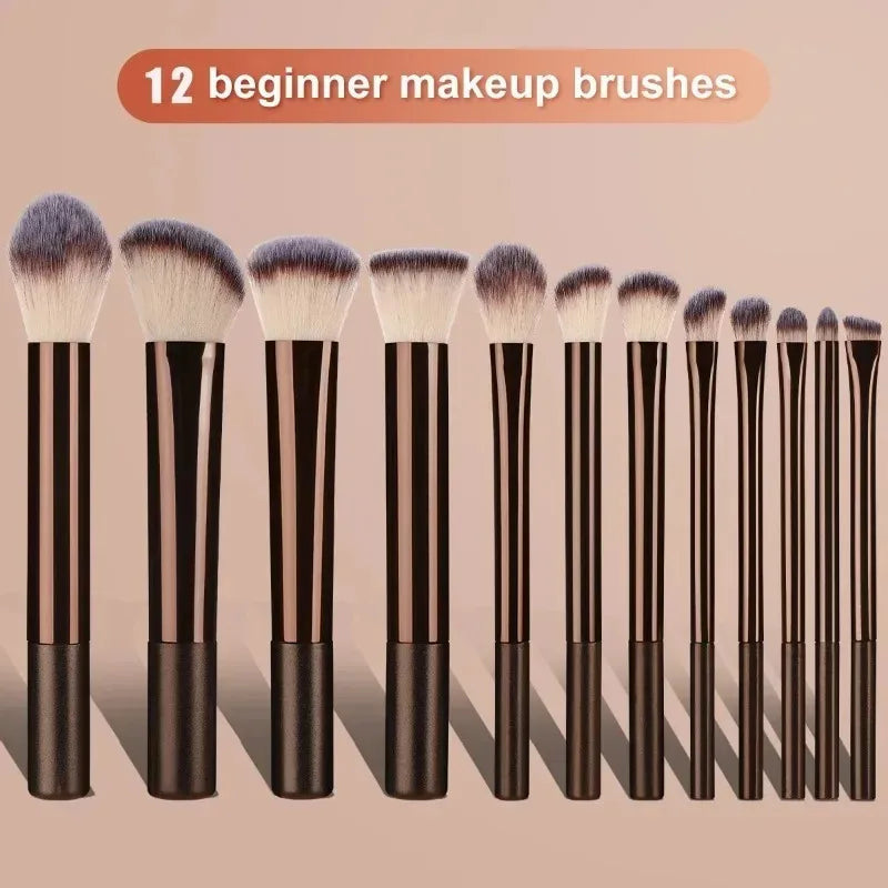 Elevate Your Beauty Routine with Our 12PCS Professional Makeup Brush Set - Perfect for Flawless Foundation, Concealer, and More!