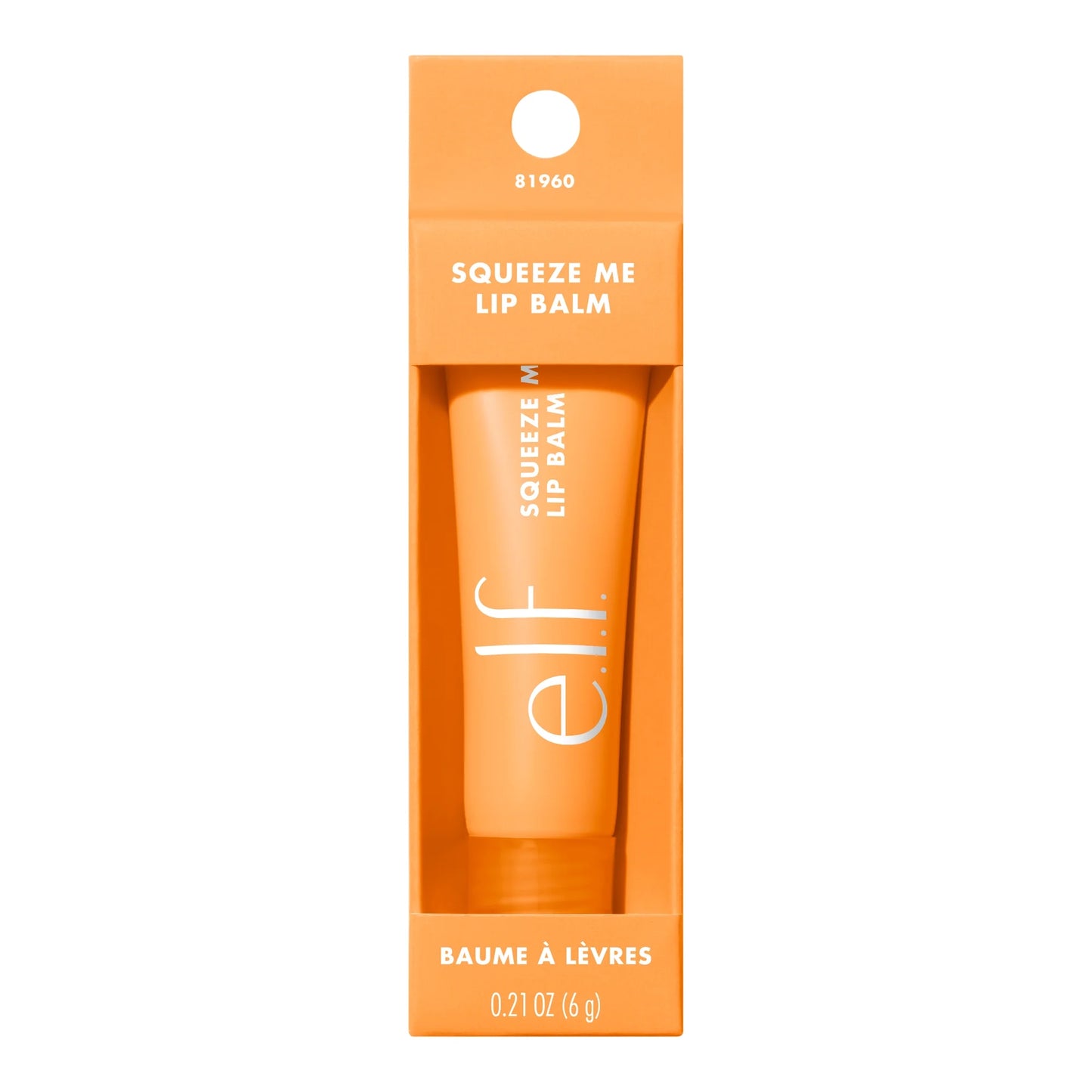 E.L.F. Squeeze Me Lip Balm in Juicy Peach - Hydrating Sheer Tint for Soft, Nourished Lips (0.21 Oz)