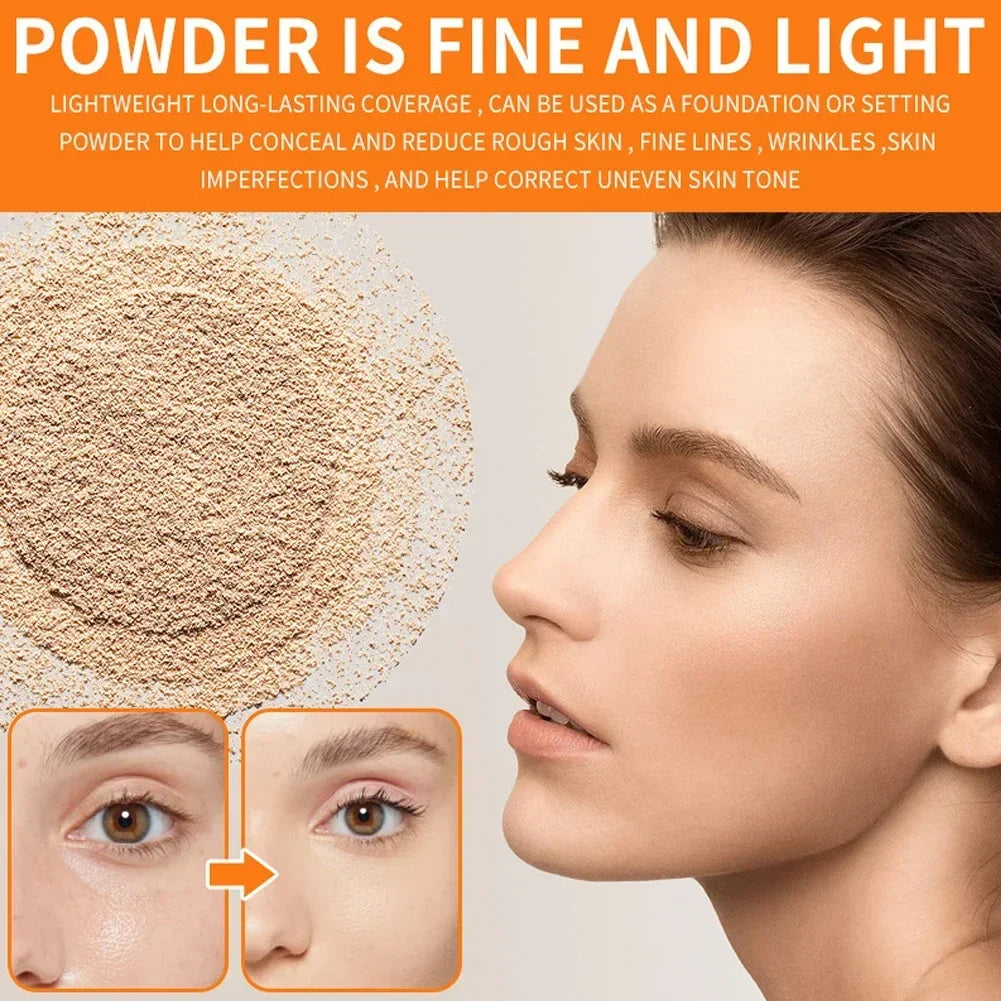 Transform Your Look with Our Waterproof Mineral Face Powder - Ultimate Oil Control & High Coverage Setting Powder for Flawless Makeup Finish!