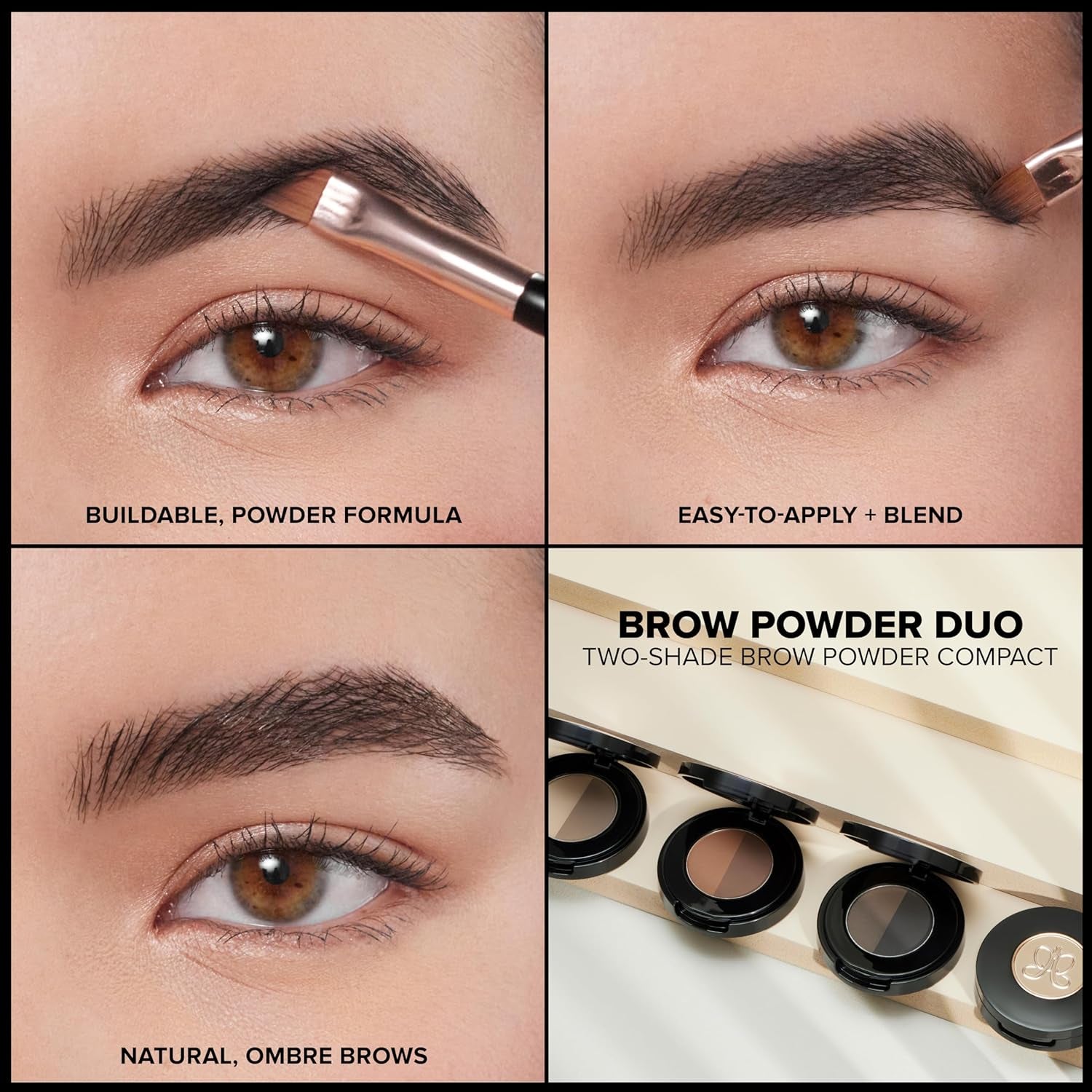 Anastasia Beverly Hills Brow Powder Duo - High-Pigment Compact Brow Powder with Mirrored Travel Case, Blendable Formula for Filling & Shaping Brows
