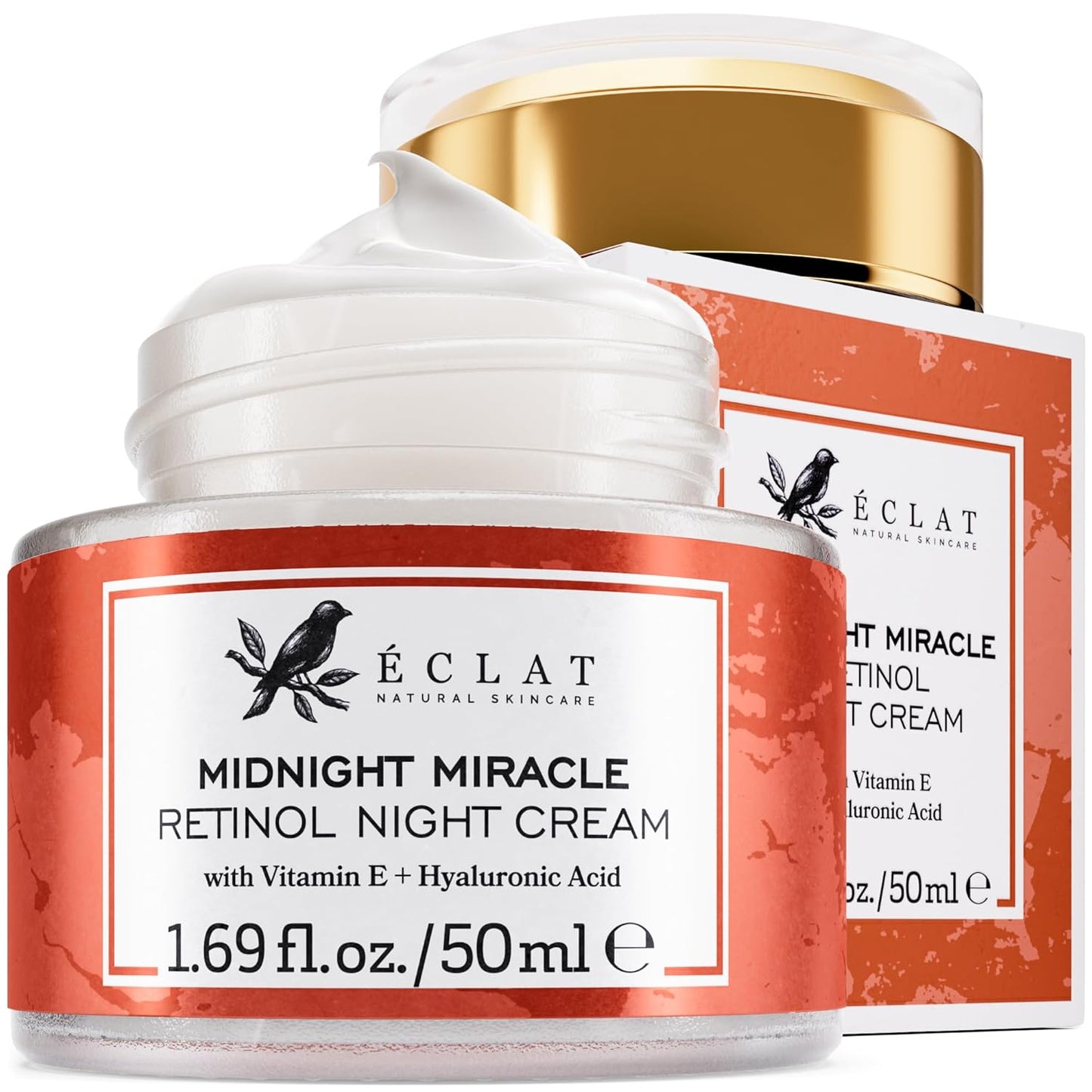 Retinol Night Cream – Renewing Retinol Cream for Face with Hyaluronic Acid – anti Aging to Smooth Wrinkles & Fine Lines - Firming & Hydrating Face Moisturizer for Women & Men 50 Ml