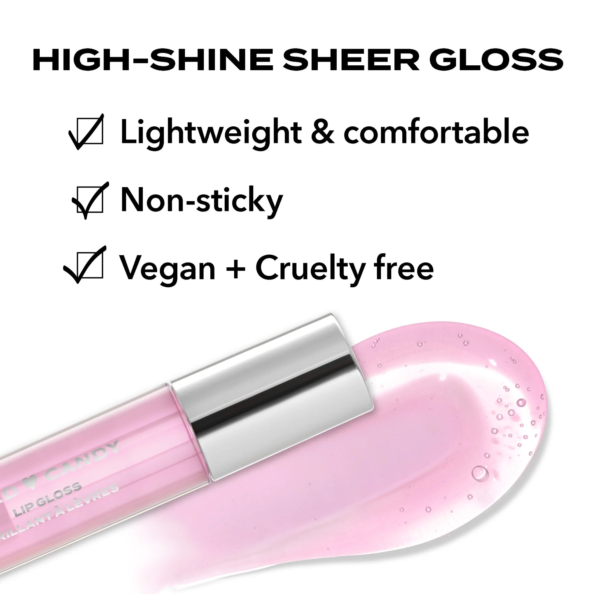 Glosstopia Lip Gloss - High-Shine Hydrating Formula with Hyaluronic Acid in Bubble Gum