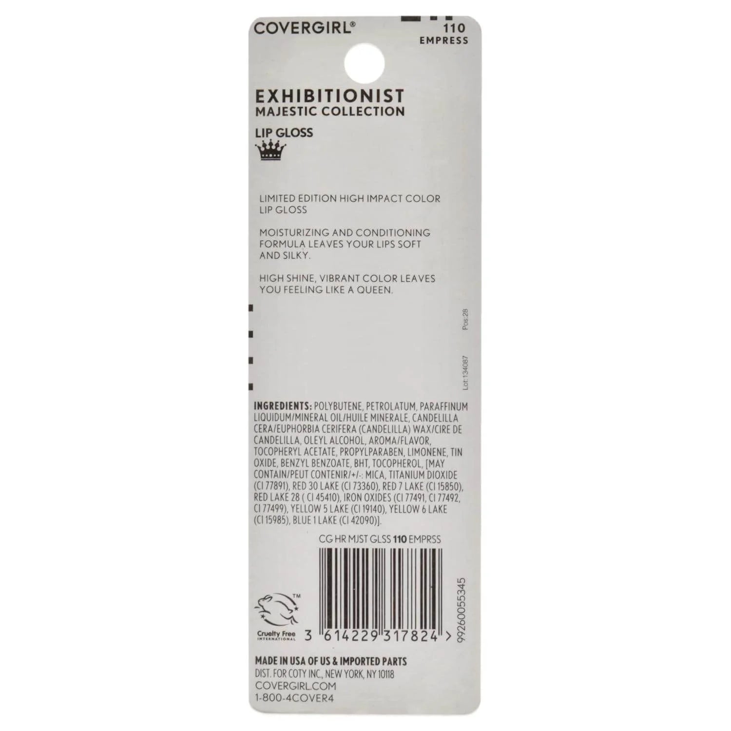 Covergirl Exhibitionist Majesty Lip Gloss - Empress Lip Gloss Women 0.12 Oz