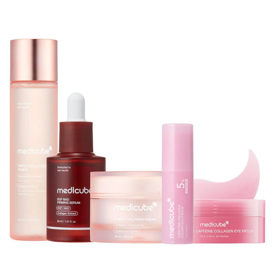 [NEW] [Medicube] Gatekeeping My Real Age Set | 5-Step Longevity, Anti- Aging Routine L PDRN & Volufiline & Collagen & NAD+ EGF Complex L Cares for Look of Fine Lines, Firming Care, Radiant & Youthful Looking, Plumping | Korean Skincare, K-Beauty