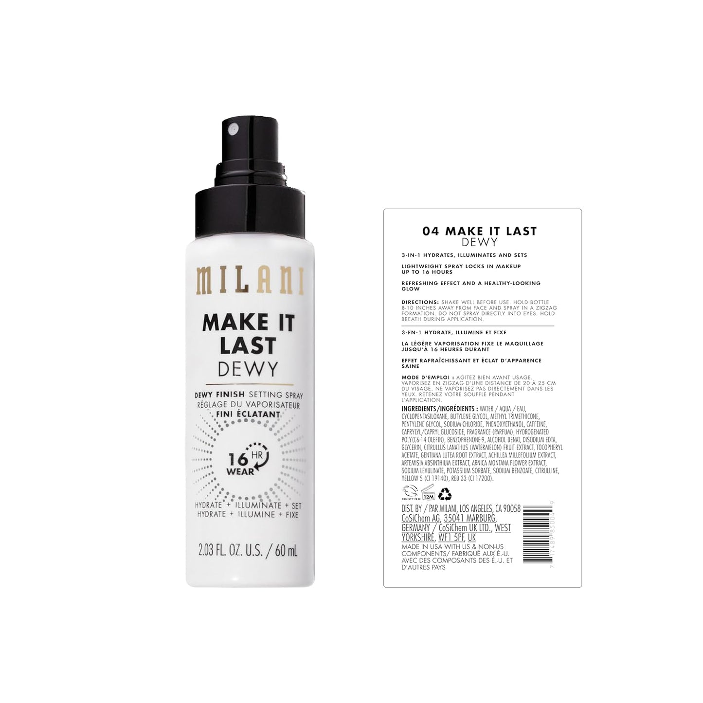Achieve Radiant Skin with Milani Make It Last Dewy Setting Spray + Primer - Hydrating Glow for All-Day Makeup