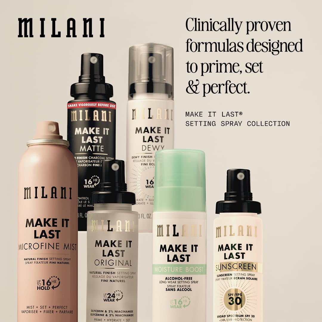 Achieve Radiant Skin with Milani Make It Last Dewy Setting Spray + Primer - Hydrating Glow for All-Day Makeup