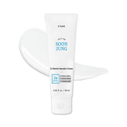Soonjung 2X Barrier Intensive Cream Original, Face Moisturizer, Shea Butter Hydrating Facial Cream for Sensitive Skin, Water-Oil Balance & Panthenol, Korean Skin Care (2.02 Fl Oz)