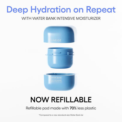 Revitalize Your Skin with Water Bank Blue Hyaluronic Intensive Moisturizer - Ultimate Hydration Cream for Extra Dry Skin Featuring Squalane & Peptides for Enhanced Skin Barrier Support