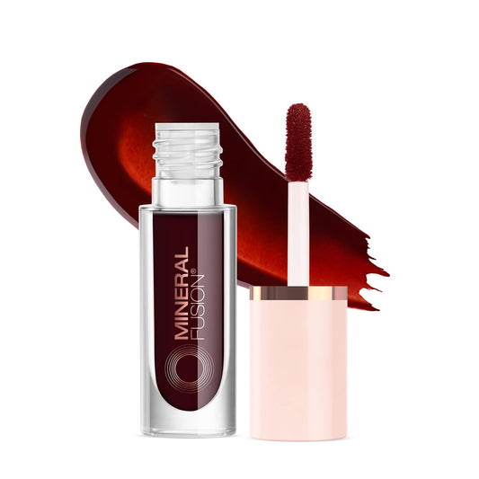 2-In-1 Lip & Cheek Stain Merlot, 0.10 Fl Oz, Deep Cherry Red Hydrating, Long-Lasting, Matte Lip and Cheek Color