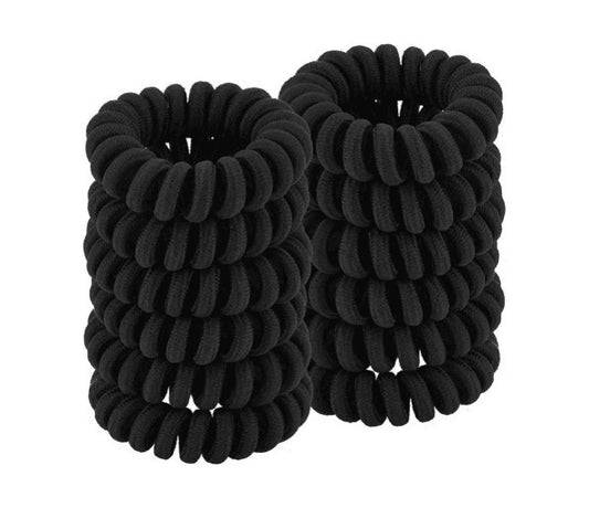 50 Piece Spiral Hair Ties, Coil Elastics Hair Ties, Multi Color Medium Spiral Hair Ties,No Crease Hair Coils, Telephone Cord Plastic Hair Ties for Women and Girls