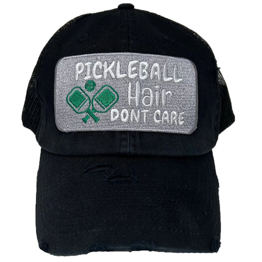 Pickleball Hair Don'T Care Women'S Baseball Hat