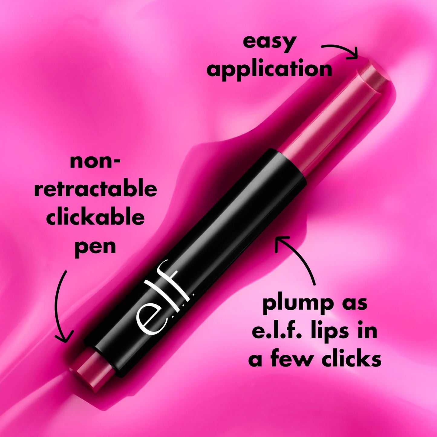 E.L.F. Pout Clout Lip Plumping Pen - Clear Shine for Luscious Lips, 0.07 Oz