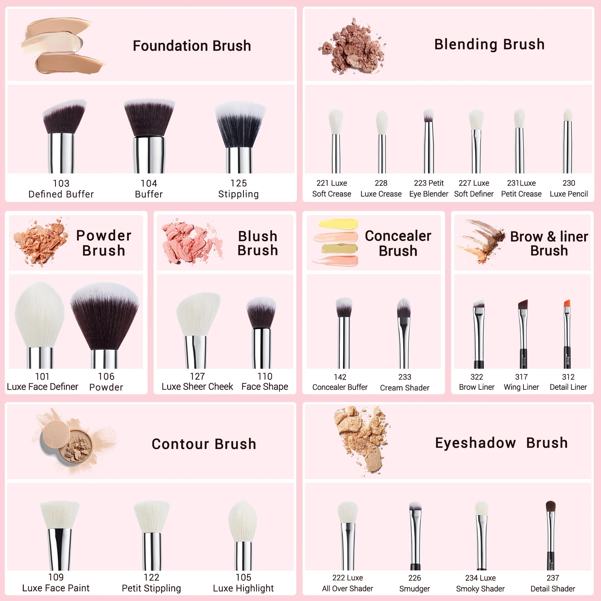 Professional 25-Piece Makeup Brush Set - Goat Hair & Synthetic Blending Brushes for Flawless Foundation, Contouring, and Eyeshadow Application