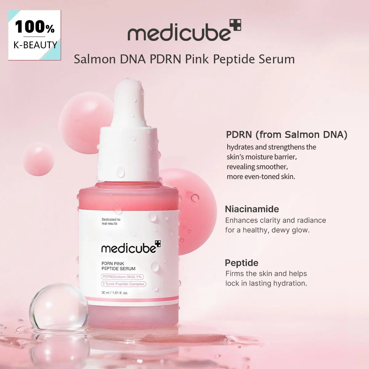 Revitalize Your Skin with Salmon DNA PDRN Pink Peptide Serum - Lightweight, Fast-Absorbing, and Refreshingly Non-Sticky Korean Skincare