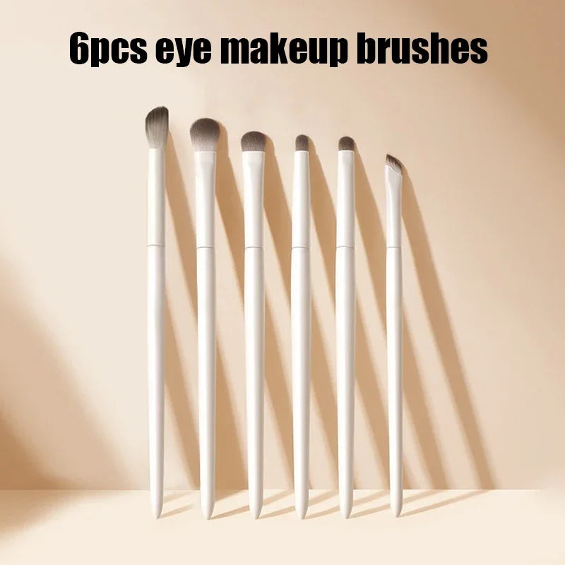 Ultimate 5/6/8/10-Piece Ultra Soft White Eyeshadow Brush Set for Flawless Eye Makeup