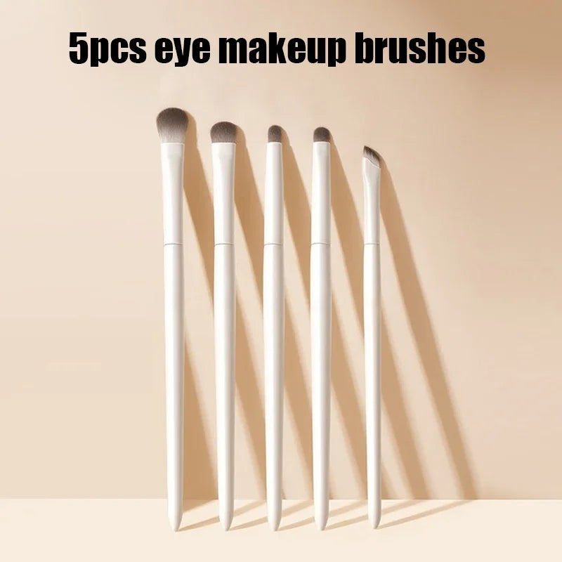 Ultimate 5/6/8/10-Piece Ultra Soft White Eyeshadow Brush Set for Flawless Eye Makeup