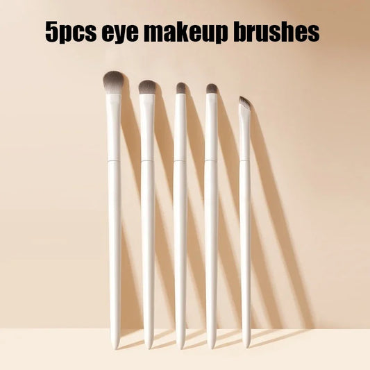 Ultimate 5/6/8/10-Piece Ultra Soft White Eyeshadow Brush Set for Flawless Eye Makeup