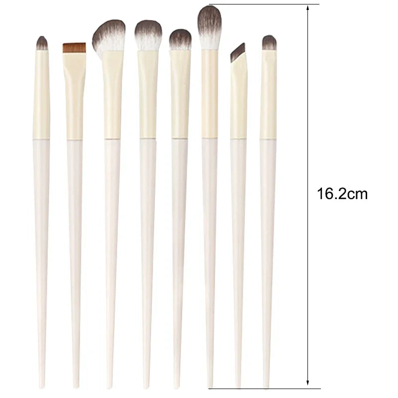 Ultimate 5/6/8/10-Piece Ultra Soft White Eyeshadow Brush Set for Flawless Eye Makeup