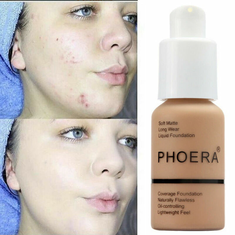Experience Flawless Skin with PHOERA Full Coverage Foundation - Brighten and Long-Lasting Finish in Your Perfect Shade