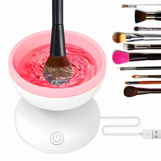 Revolutionize Your Makeup Routine with the Portable Electric USB Makeup Brush Cleaner - Effortless, Fast, and Mess-Free Cleaning!