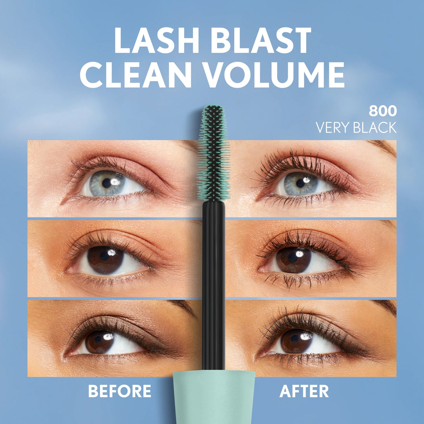 Last Blast Clean Volume Mascara, Very Black, Defining Mascara, 1 Count, Waterproof Mascara