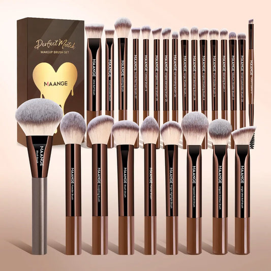 Elevate Your Beauty Routine with the Maange 25-Piece Professional Makeup Brush Set - Perfect Gift for Makeup Lovers!