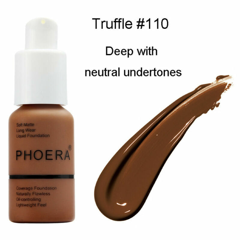 Experience Flawless Skin with PHOERA Full Coverage Foundation - Brighten and Long-Lasting Finish in Your Perfect Shade