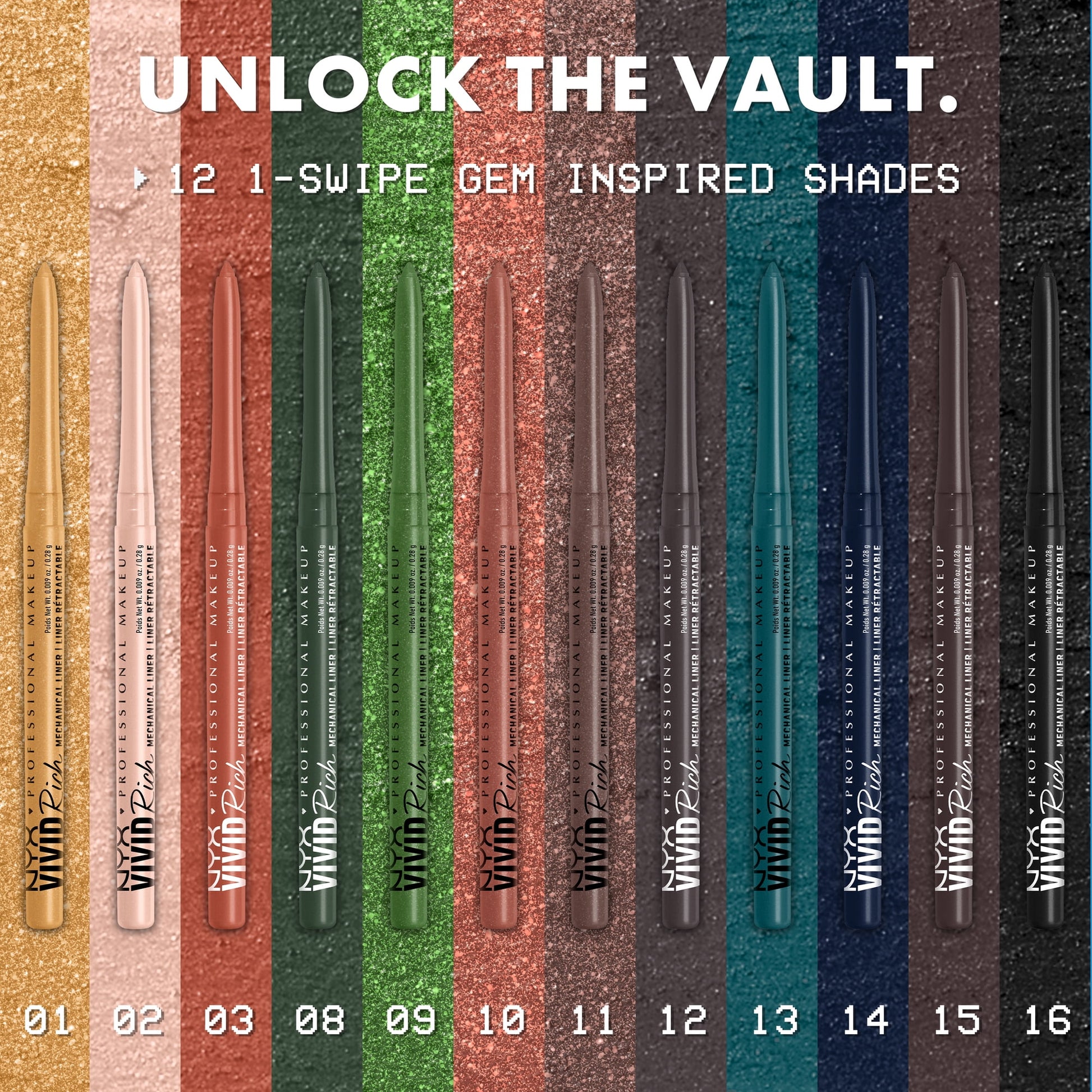 Vivid Rich Mechanical Eyeliner Pencil in Always Onyx - Unleash Your Boldest Eye Look Yet!