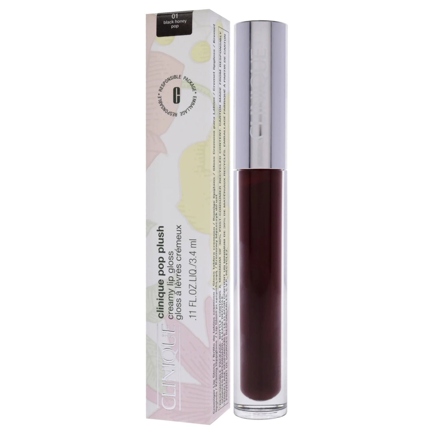 Pop Plush Creamy Lip Gloss in Black Honey, 0.11 oz