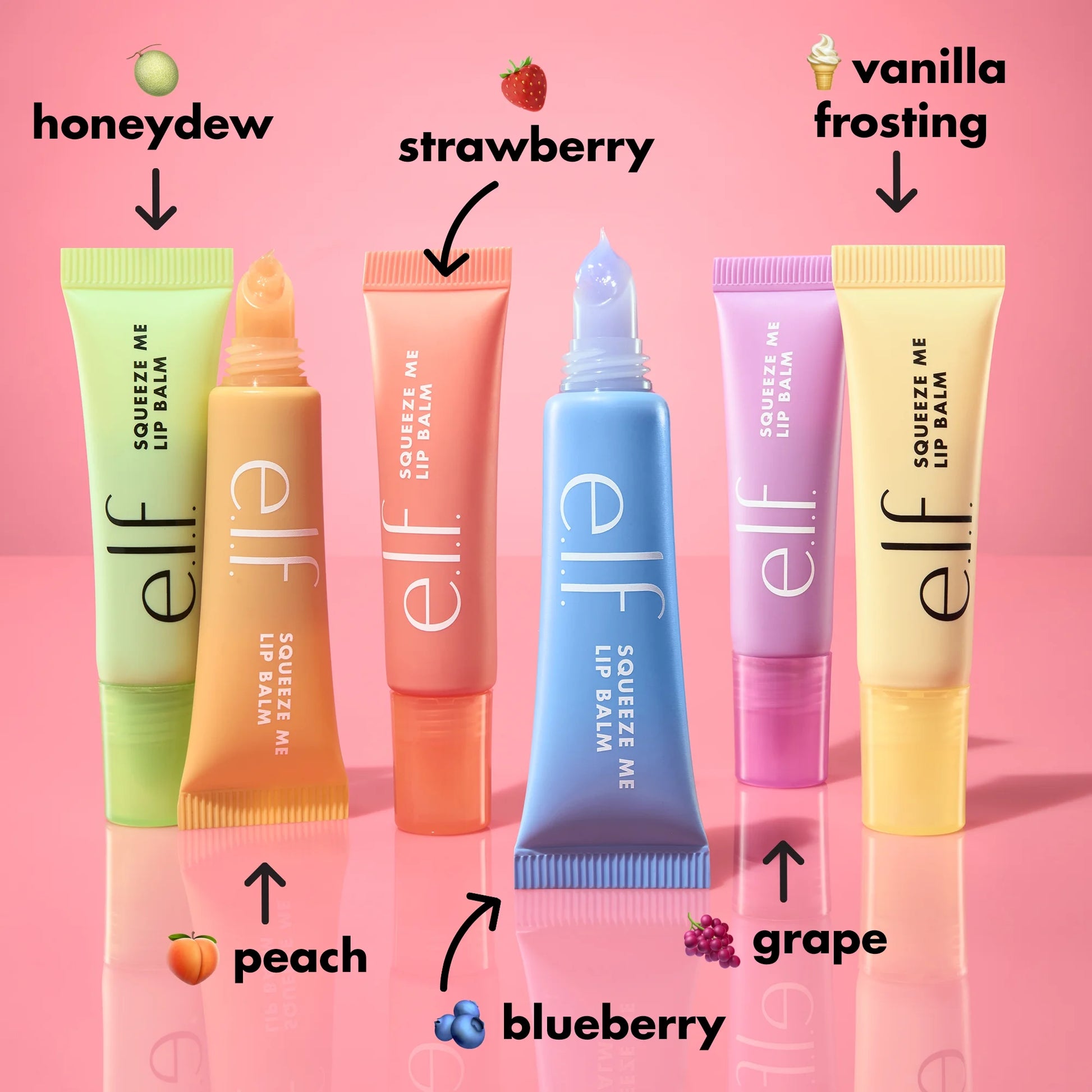 E.L.F. Squeeze Me Lip Balm in Juicy Peach - Hydrating Sheer Tint for Soft, Nourished Lips (0.21 Oz)