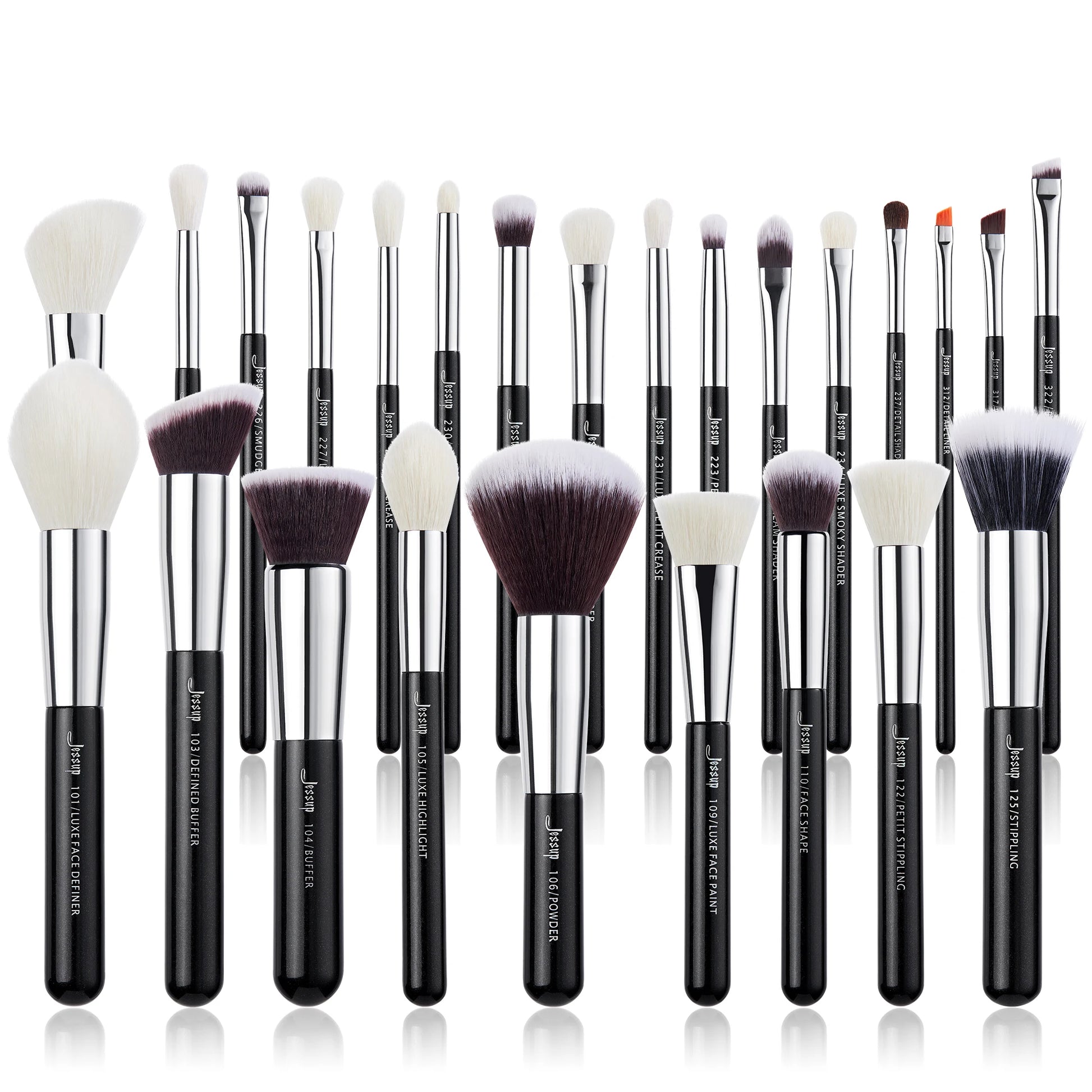 Professional 25-Piece Makeup Brush Set - Goat Hair & Synthetic Blending Brushes for Flawless Foundation, Contouring, and Eyeshadow Application
