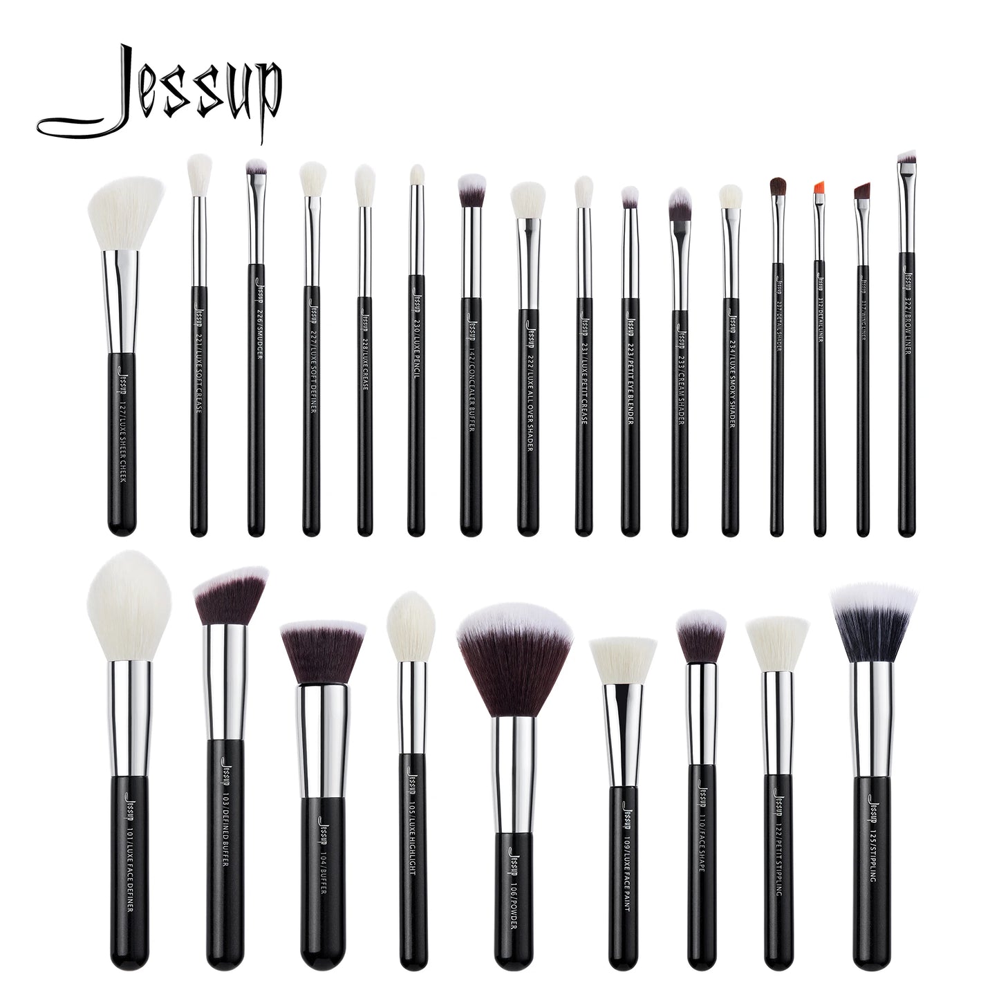 Professional 25-Piece Makeup Brush Set - Goat Hair & Synthetic Blending Brushes for Flawless Foundation, Contouring, and Eyeshadow Application