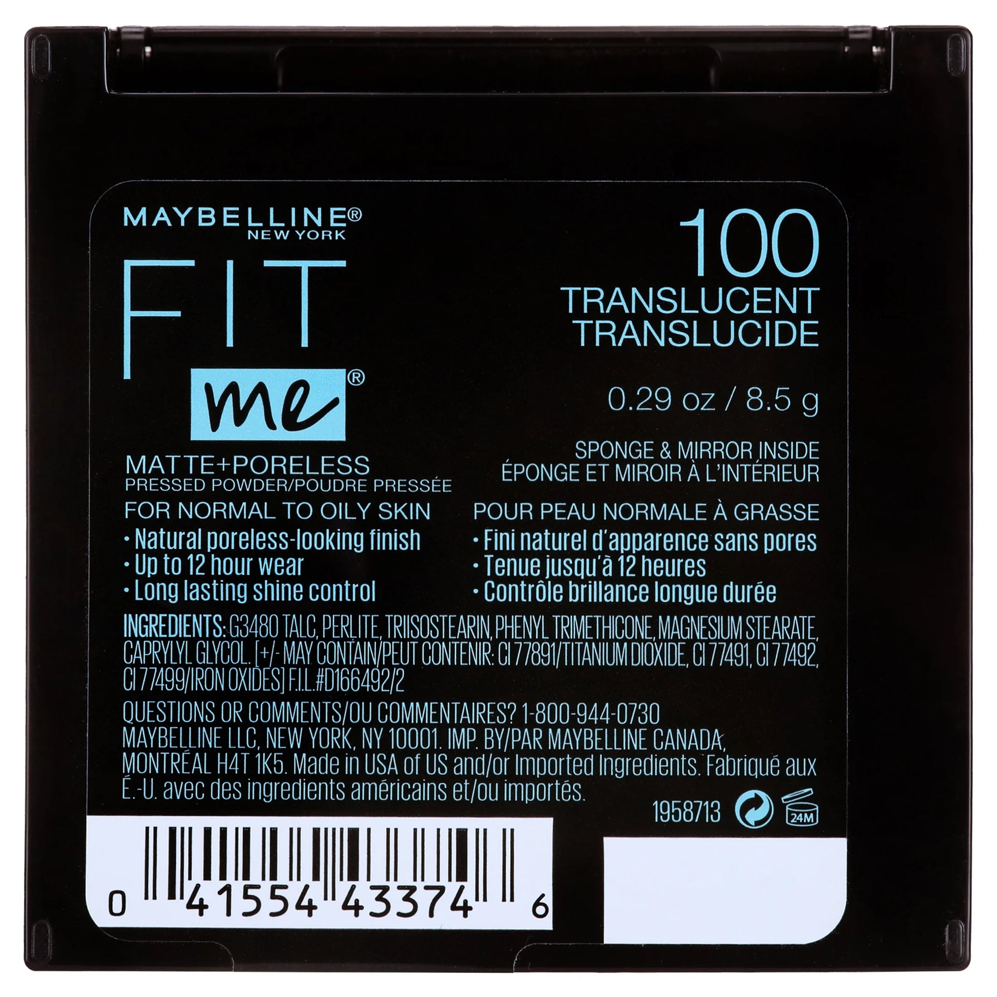 Achieve Flawless Skin with Fit Me Matte Poreless Pressed Face Powder - Translucent, 0.29 Oz