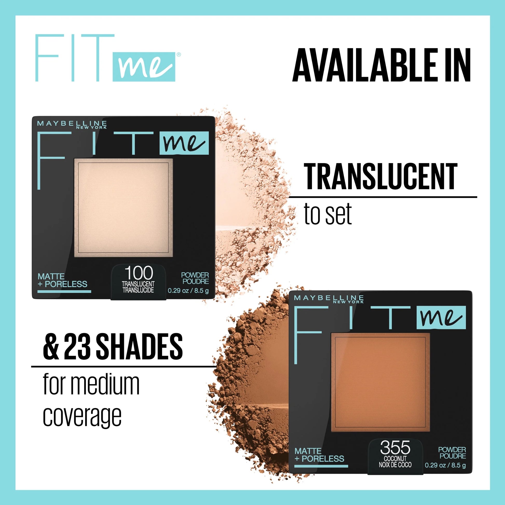Achieve Flawless Skin with Fit Me Matte Poreless Pressed Face Powder - Translucent, 0.29 Oz