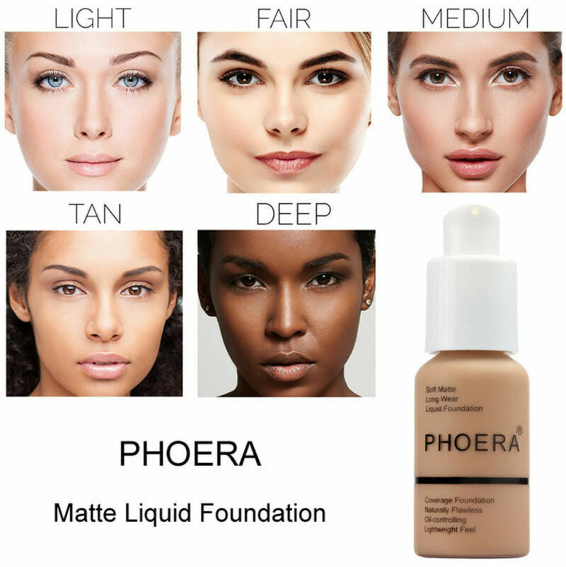 Experience Flawless Skin with PHOERA Full Coverage Foundation - Brighten and Long-Lasting Finish in Your Perfect Shade