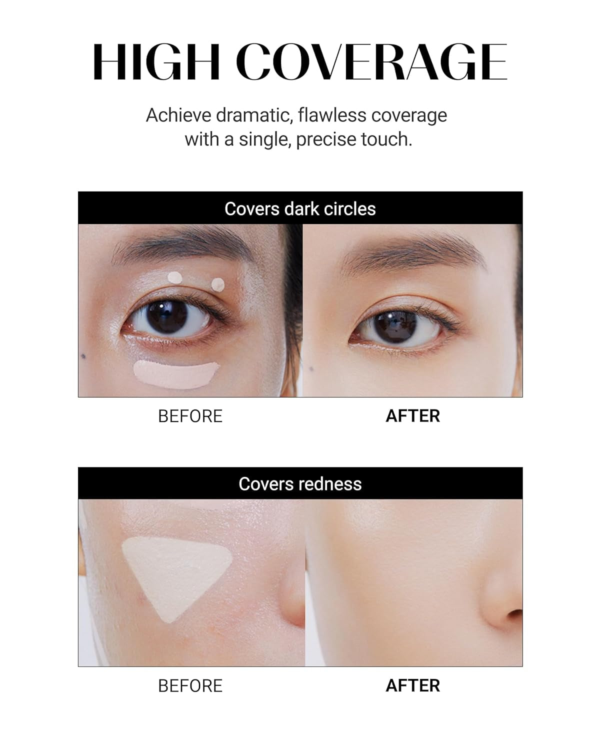 Cover Perfection Tip Concealer - Radiant Highlighter, Corrects & Brightens, Discoloration & Dark Circles, Bright Pink, 0.2 Fl.Oz. (#Brightener)