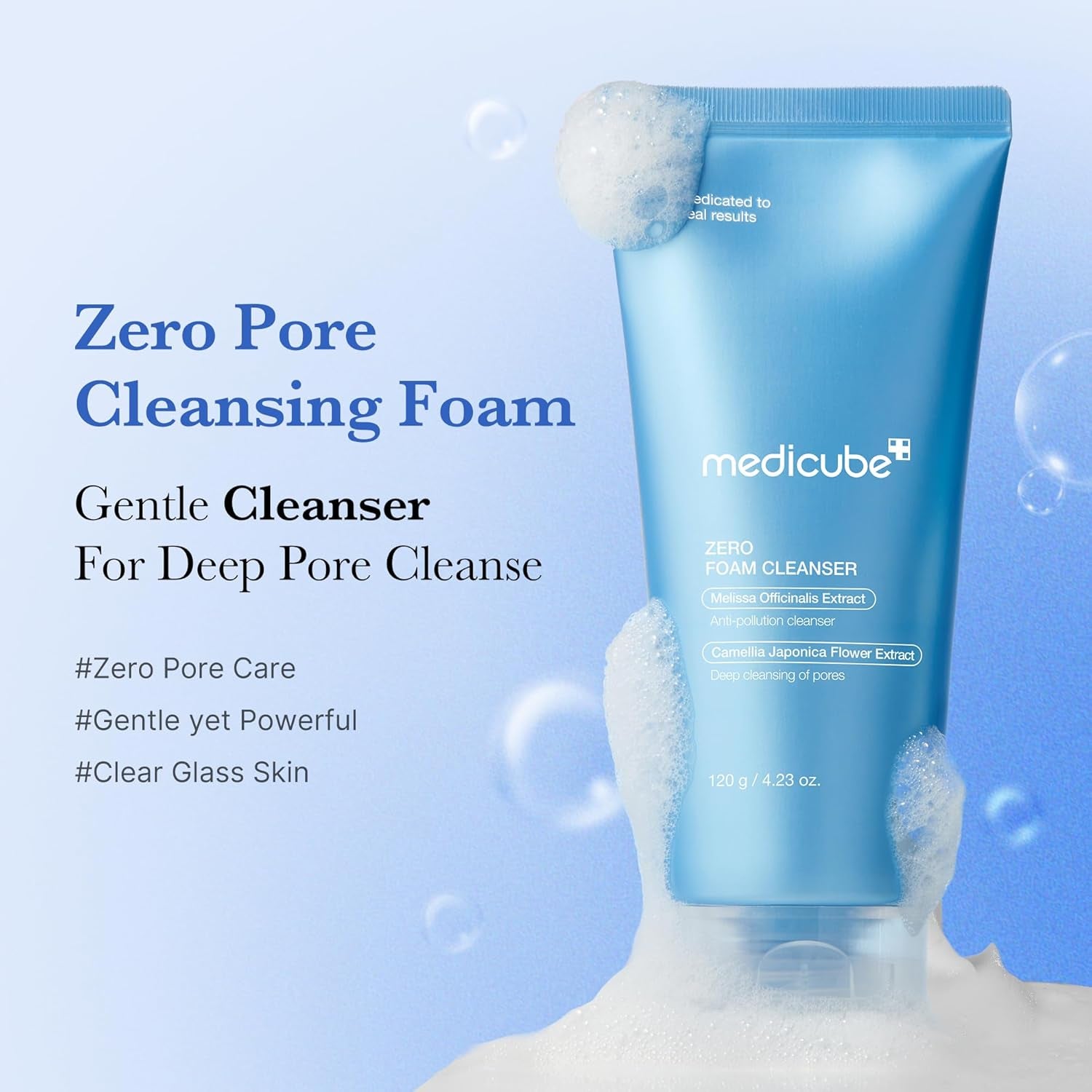 Revitalize Your Skin with Medicube Zero Foam Cleanser | Gentle Daily Cleanser for Sensitive Skin | Control Sebum, Hydrate, and Minimize Pores | 4.23 Oz Korean Skincare Essential