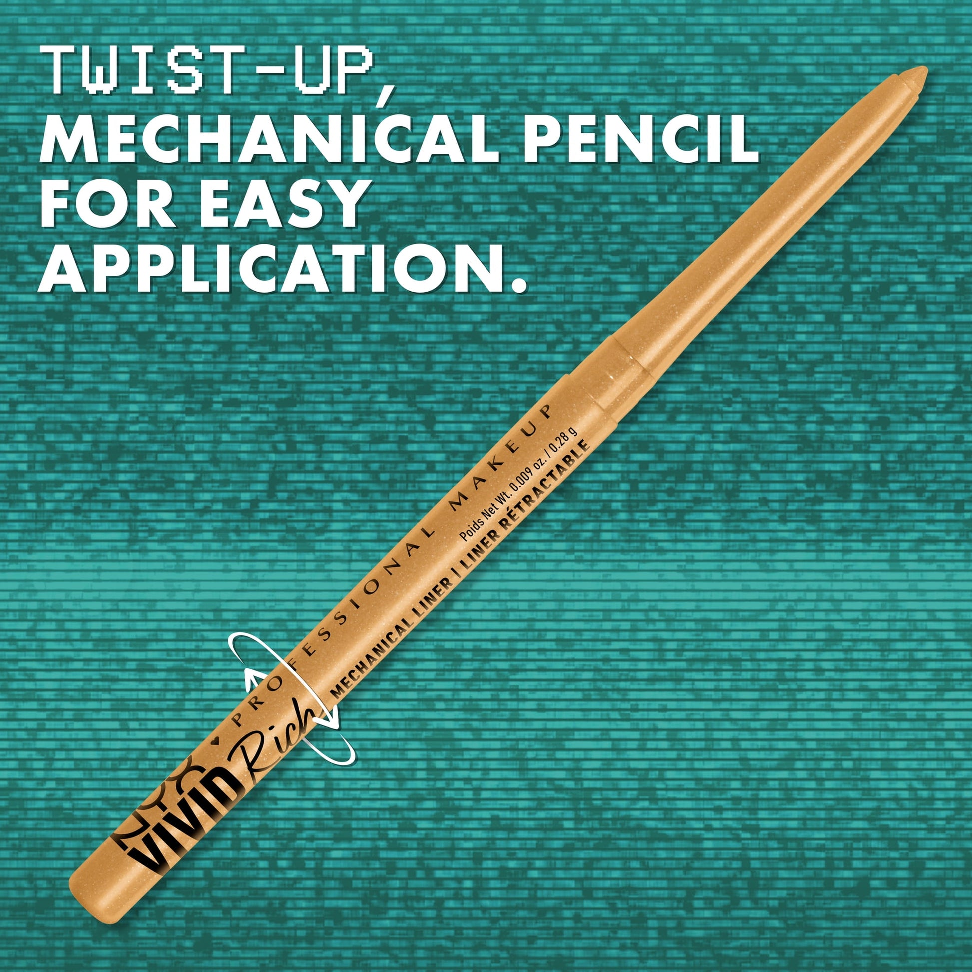 Vivid Rich Mechanical Eyeliner Pencil in Always Onyx - Unleash Your Boldest Eye Look Yet!
